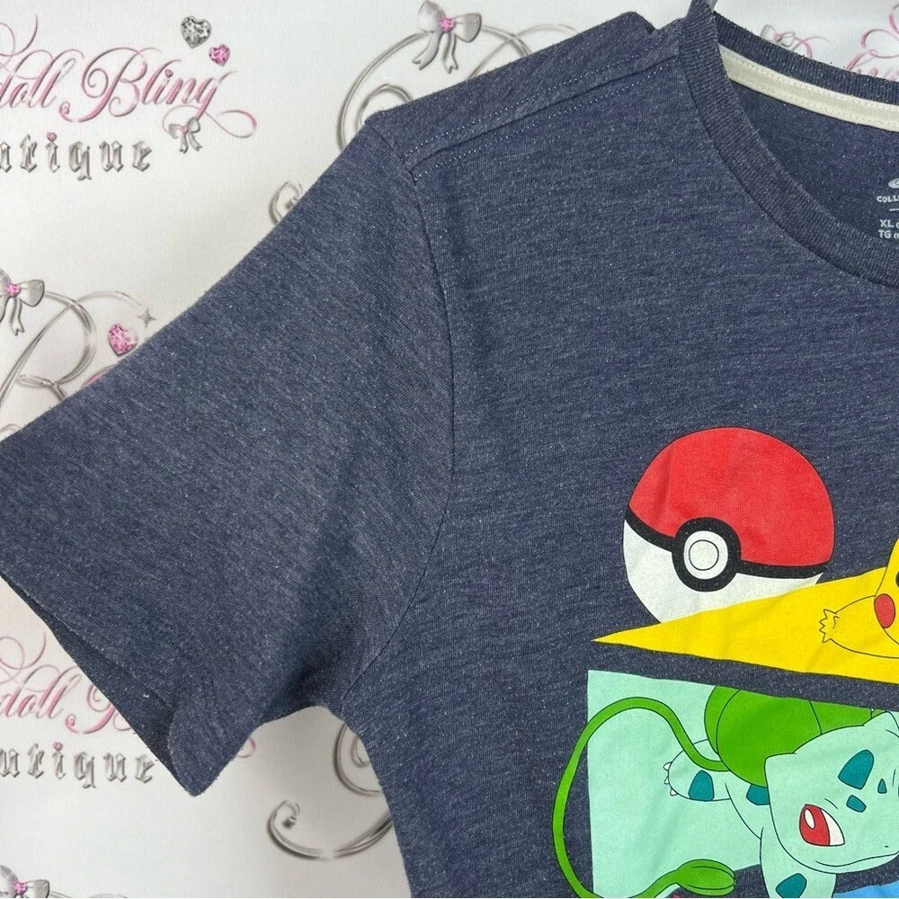 Old Navy tshirt tee top graphics Pokémon Graphic Tee - Navy blue yellow red